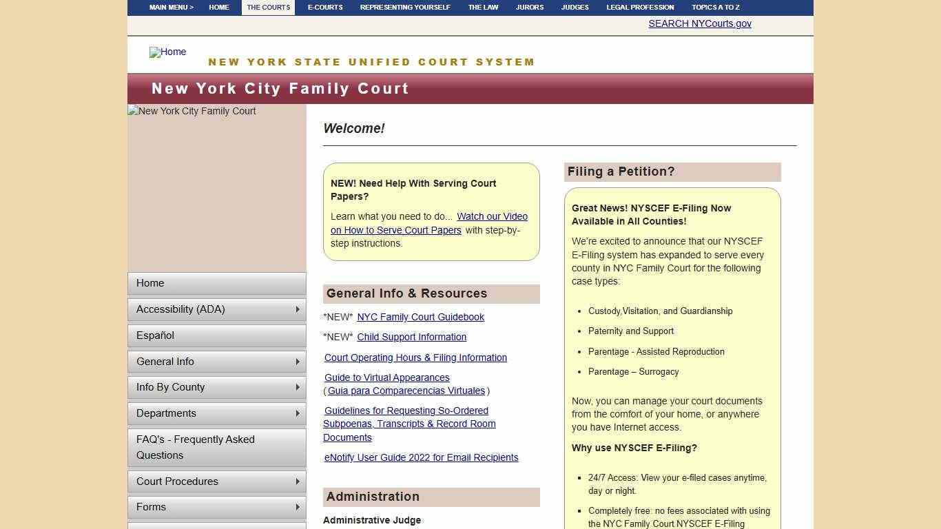 NYC Family Court HOME NYCOURTS.GOV